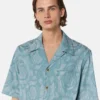 Chemise en denim chambray jacquard Barocco Chemise en denim chambray jacquard Barocco
