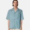 Chemise en denim chambray jacquard Barocco Chemise en denim chambray jacquard Barocco