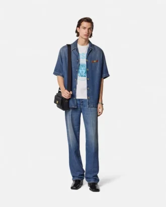 Chemise en denim Medusa Biggie
