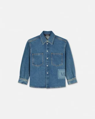 Chemise en denim pour enfant avec logo vintage des années 90