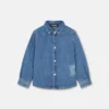 Chemise en denim pour enfant avec logo vintage des années 90 Chemise en denim pour enfant avec logo vintage des années 90
