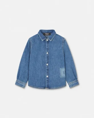 Chemise en denim pour enfant avec logo vintage des années 90