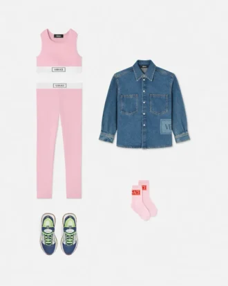 Chemise en denim pour enfant avec logo vintage des années 90