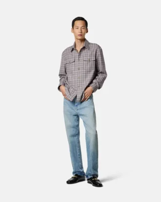 Chemise en flanelle de laine à carreaux