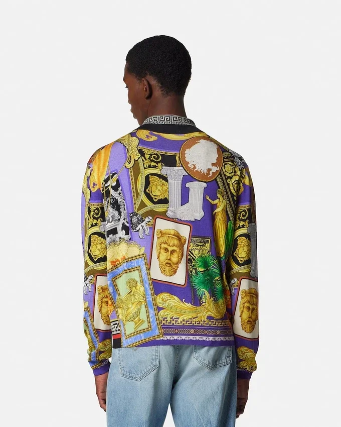 Chemise en maille de soie imprimée Chemise en maille de soie imprimée