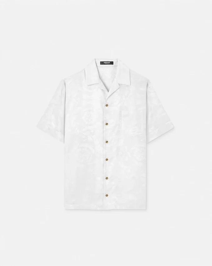 Chemise en mélange de soie jacquard Chemise en mélange de soie jacquard
