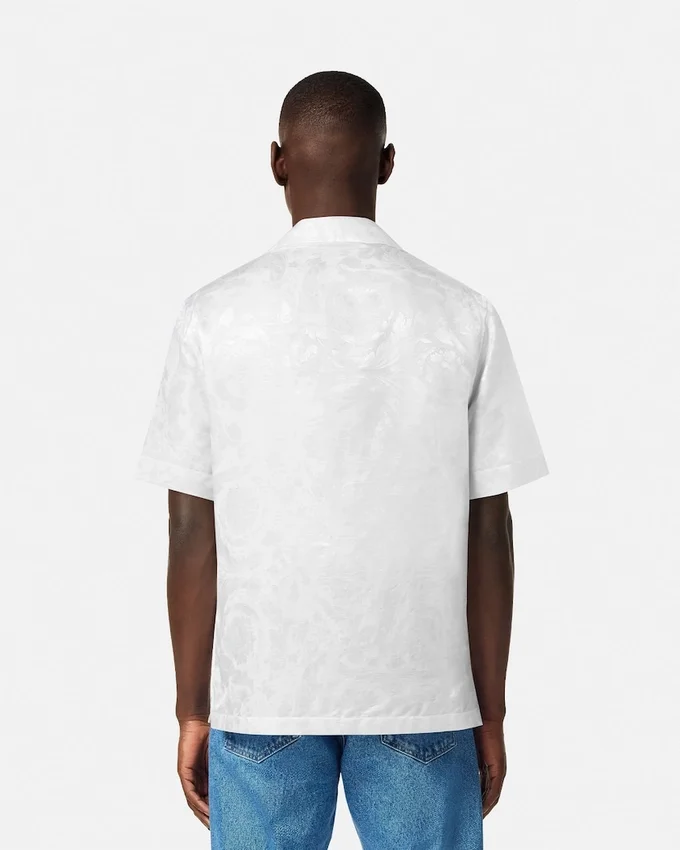 Chemise en mélange de soie jacquard Chemise en mélange de soie jacquard