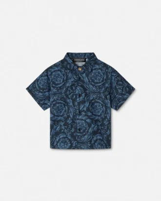 Chemise en popeline de coton imprimée pour bébé