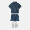 Chemise en popeline de coton imprimée pour bébé Chemise en popeline de coton imprimée pour bébé