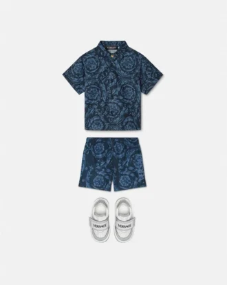 Chemise en popeline de coton imprimée pour bébé