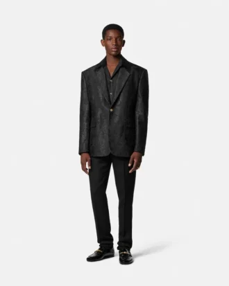 Chemise en popeline de coton jacquard