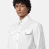 Chemise en popeline de coton jacquard Chemise en popeline de coton jacquard