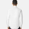 Chemise en popeline de coton jacquard Chemise en popeline de coton jacquard