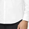 Chemise en popeline de coton jacquard Chemise en popeline de coton jacquard
