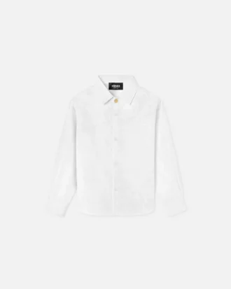 Chemise en popeline de coton jacquard pour enfant