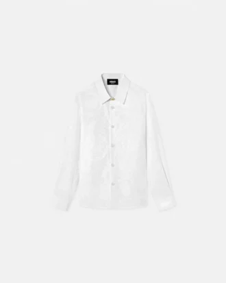 Chemise en popeline de coton jacquard pour enfant