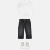 Chemise en popeline de coton jacquard pour enfant Chemise en popeline de coton jacquard pour enfant