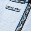 Chemise en popeline de coton rayée imprimée Chemise en popeline de coton rayée imprimée