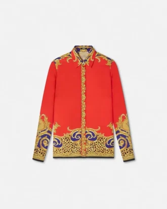 Chemise en soie Barocco Silk Cheetah