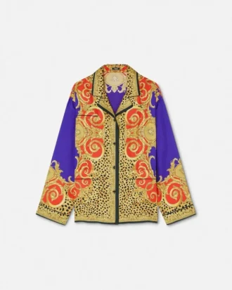 Chemise en soie Barocco Silk Cheetah