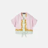 Chemise en soie à fines rayures Barocco pour enfants