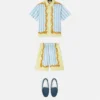 Chemise en soie à fines rayures Barocco pour enfants