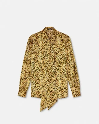 Chemise en soie à imprimé Cheetah Allover