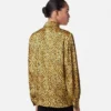 Chemise en soie à imprimé Cheetah Allover Chemise en soie à imprimé Cheetah Allover