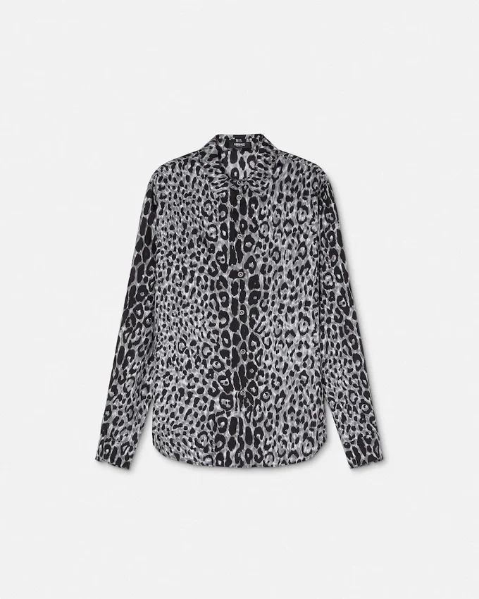 Chemise en soie léopard Chemise en soie léopard