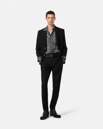 Chemise en soie léopard