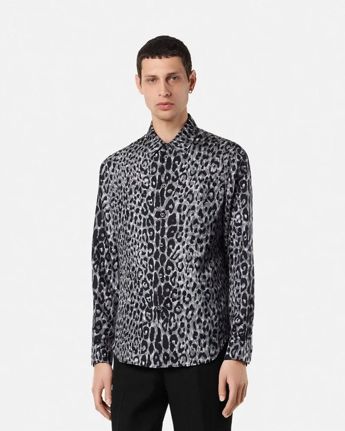 Chemise en soie léopard Chemise en soie léopard