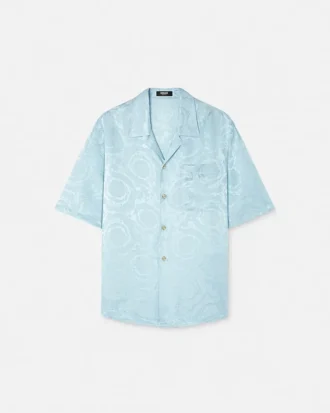 Chemise en soie mélangée jacquard Barocco