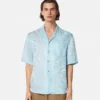 Chemise en soie mélangée jacquard Barocco Chemise en soie mélangée jacquard Barocco