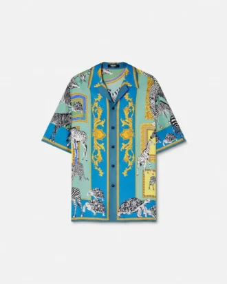 Chemise en soie Versace Safari