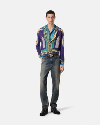 Chemise en soie Versace Safari