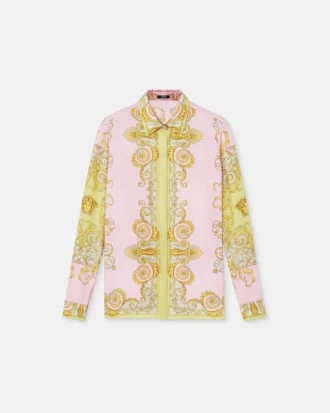 Chemise en twill de soie imprimé