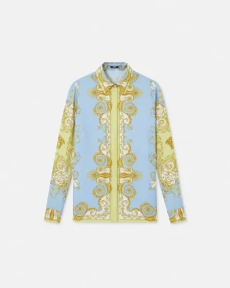 Chemise en twill de soie imprimé