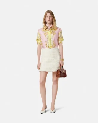 Chemise en twill de soie imprimé