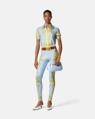 Chemise en twill de soie imprimé