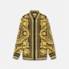 Chemise en twill de soie imprimée