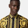 Chemise en twill de soie imprimée