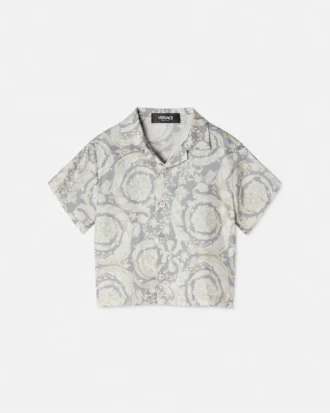 Chemise en twill de soie imprimée pour enfant