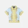 Chemise en twill de soie imprimée pour enfant Chemise en twill de soie imprimée pour enfant