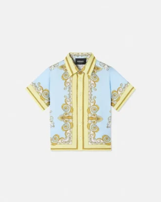 Chemise en twill de soie imprimée pour enfant