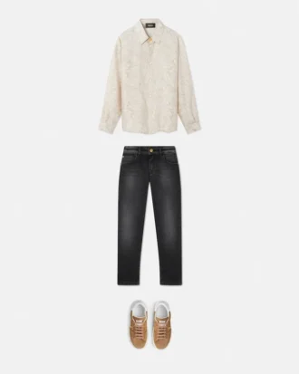 Chemise en twill de soie imprimée pour enfant