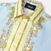 Chemise en twill de soie imprimée pour enfant Chemise en twill de soie imprimée pour enfant