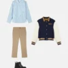 Chemise à fines rayures pour enfants