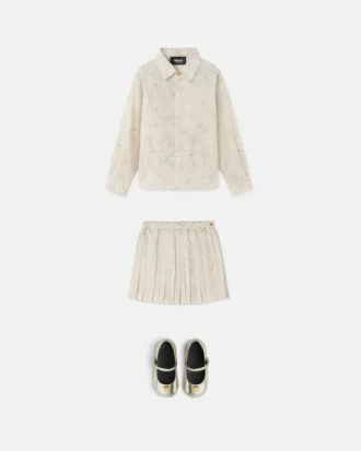Chemise imprimée en popeline de coton pour enfants