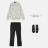 Chemise imprimée en popeline de coton pour enfants