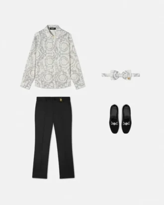 Chemise imprimée en popeline de coton pour enfants
